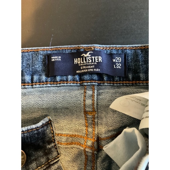 Hollister Epic Flex Straight Leg Jeans Mens 29x32 Medium Wash Blue Denim - Picture 6 of 7